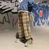Plaid woolen check Korean skater casual ankle pants in 2 colors
