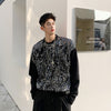 Sequin stitching regular fit party sweatshirt in 2 colors