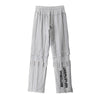 letter printed straight casual pants