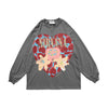 love printed loose long-sleeved casual oversize sweater