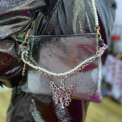 Sparkling bundi chain multi-back underarm cross-handle Girl shoulder bag