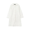 Super Textured Fabric Retro Long Loose Korean Girl White Coat