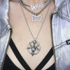 Black Metal Satan Goth Devil Sheep Head Pendant necklace