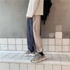 Three stripe stitched fabric casual sports pants in 2 colors