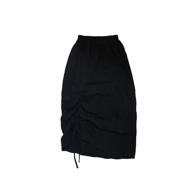 high waist white black skirt