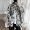 washed out Multi-pocket loose fit bleached denim jacket in 3 colors