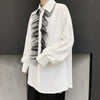 conventional long-sleeved shirt in white