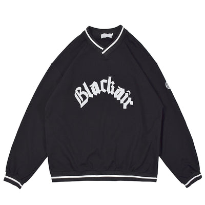 sports style loose pullover sweater