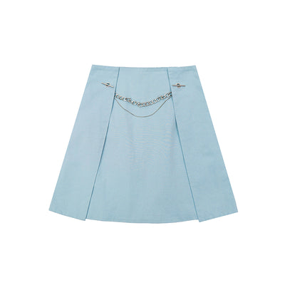 Original niche with hanging chain Korean layered Girl skirt