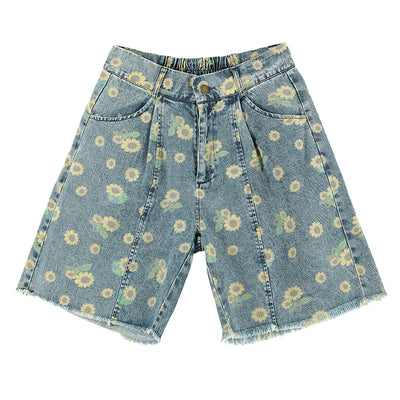 loose summer thin five-point jeans shorts