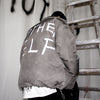 Alphabet graffiti black and white solid color jacket
