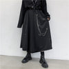 wide leg metal hanging hoops chain loose gothic skirt