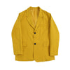 loose fit casual fluorescent blazer jacket in yellow