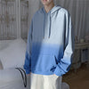 gradient color tie-dye long sleeve gradient pullover hoodie