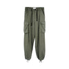 Solid color wide leg low waist overalls loose neutral casual cargo pants
