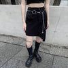solid color high waist short skirt