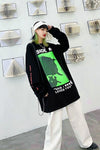 loose oversize printed Cotton top